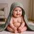 VitalCozy 12 (32 32 Inch,Earthy Pcs Baby Muslin Hooded Bath Towels and Washcloths Muslin Cotton Hooded Baby Towels