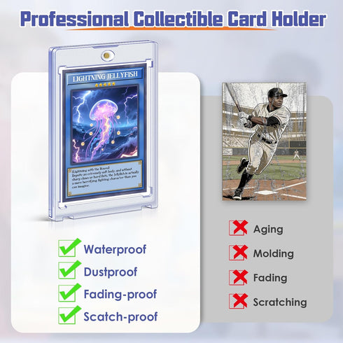 24 35PT Kitoyz ct Magnetic Card Holder for Trading Cards, Baseball Card Case Magnet Toploaders Sports Card Protectors
