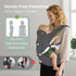 6-in-1 FRUITEAM Baby Carrier Newborn to Toddler, Ergonomic & Adjustable Baby Carrier with Lumbar Support for All