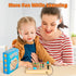 Busy Board Montessori Toys for Toddlers - Wooden Sensory Board with Shape Sorter, LED Light Up Educational Toy