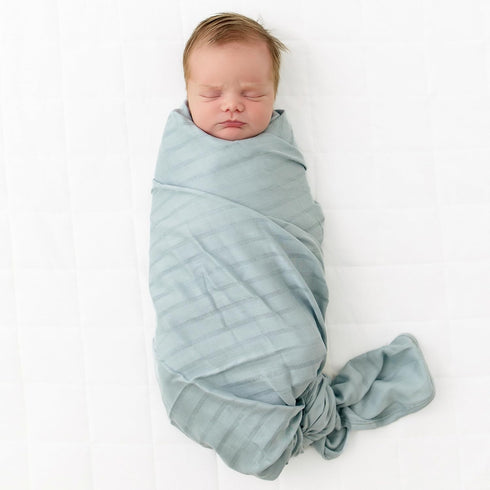 Soft & Breathable Bamboo Muslin Swaddle Blanket - Mist Color