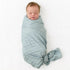 Soft & Breathable Bamboo Muslin Swaddle Blanket - Mist Color