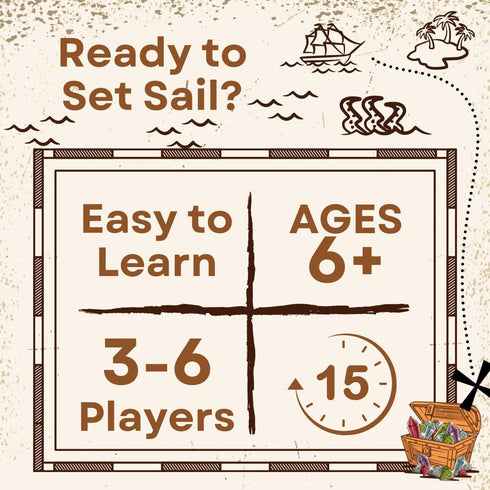Bake & Co Buccaneer’s Booty: Curse of The Forbidden Treasure, Quick Action Family-Friendly Party Card Game for All