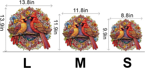 Wooden Puzzles for Adults: Cardinal Puzzles with Wood Box, Thanksgiving Theme, 100 Pieces