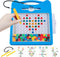 Magnetic Drawing Board for Kids - Toddler Magnet Doodle Board with Beads and 2 Pens, Airplane Car Travel Activities