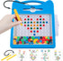 Magnetic Drawing Board for Kids - Toddler Magnet Doodle Board with Beads and 2 Pens, Airplane Car Travel Activities