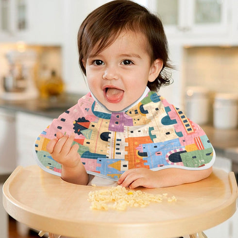 tplaotee 22x11in Cute Cartoon Castle Color Cotton Burp Cloths Muslin Soft and Absorbent? Baby Cloth for Unisex