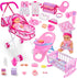 Baby Doll Stroller Play Set with 12.5" Baby Dolls, 28 Pcs Pretend