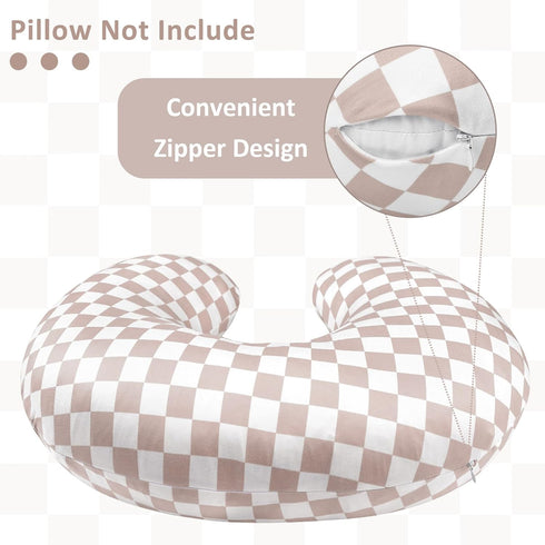2 Pack DILIMI Nursing Pillow Cover, Stretchy Removable Case for Breastfeeding Pillows, Ultra Soft Comfortable Slipcover