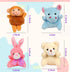 LMAZEPMQ Set,Cute (24pcs) Mini Plush Animal Toy Animals Keychain Decoration for Kids,Goodie Bag Fillers, Basket