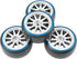 1/10 RC Hard Plastic Drift Tires & Wheel Rims, 12mm Hex 10-Spoke Compatible with HSP HPI Tamiya TT01 TT02 Kyosho Traxxas