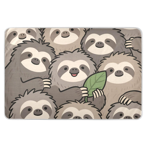 siphylline Cute Cartoon Sloth Brown Extra Large Resuable Baby Bed Pad Highly Absorbent