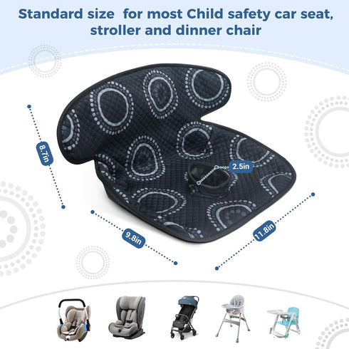 COOLBEBE 2 Pack Set Car Seat Protector for Potty Training, Dry Waterproof Car Seat Liner Toilet Training & Strap Covers