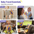 Baby Toys for 6-12 Months, Airplane Travel Essentials, Car Seat Toy Teether Mittens with Rattle for 1 Year Old