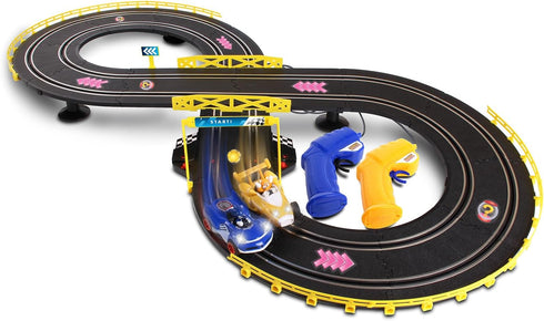 NKOK Sonic & Tails RC Slot Car Set - Black Vehicle, Figure-8 Track, Lap Counter, Perfect for Kids Ages 5 and Up