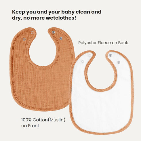 6Pack AMAWMW Muslin Baby Bibs for Unisex Boys Girls Baby Bandana Drool Bibs Adjustable Newborn Bib for Drooling