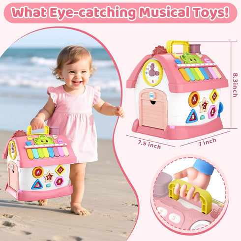 1 8 1 1 2 12-18 1-3 Baby Toys for Year Old Girl Gifts: in Toddler Learning Musical House for Yr Girl and Boy, First