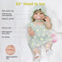22 Inch Lifelike Reborn Girl Baby Doll - Realistic Silicone Full Body Newborn with Accessories, Weighted Soft Toy Gift