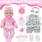 12 Inch Accessories,16 Playset Sets 12 Inch Doll,2 Sets Ecore Fun Baby Doll with Clothes and Pcs Reborn Alive Doll