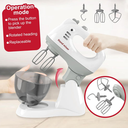 Playssnior Bojia Playset Stand Mixer for Kids Kids Play Kitchen Appliance Stand Mixer Toy Educational Pretend Play Toy