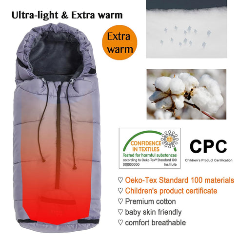 Yobee Toddler Stroller Bunting Bag, Warm Insulation Baby Footmuff for Stroller, Adjustable Winter Blanket, Cold Weather