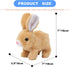 Bunny Stuffed Animal Plush, Interactive Electronic Pet Hopping Bunny Toy, Realistic Stuffed Easter Bunny Rabbit