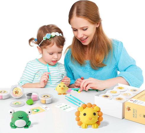 12 48 Air Dry Clay for Kids - Modeling Clay Kits, Ultra Light & Soft, Safe & Non-Toxic, Boxes DIY Model Magic Clay