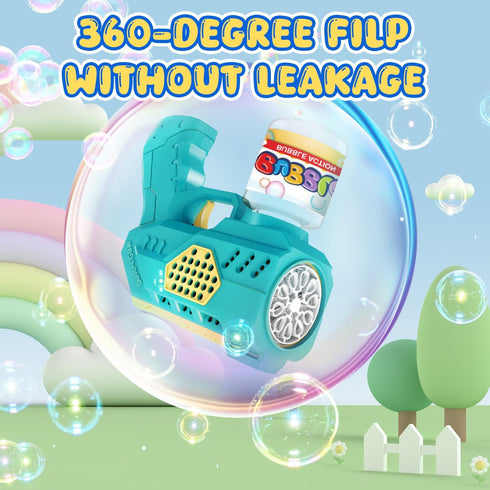 Eaglestone Bubble Guns for Toddlers, 2 Packs LED Light Automatic Bubble Machine Gun, Summer Outdoor Birthday Gift