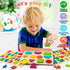Wooden Puzzles for Toddlers, 3 in 1 Alphabet and Number Shape Puzzle, Educational Learning Toys Set of 3
