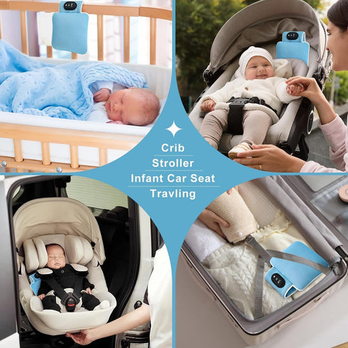 SNOVVI 3 90M Baby Vibrating Soother,Baby Patter for Sleep,Rechargeable Baby Sleep Soother Pad with Vibration Modes