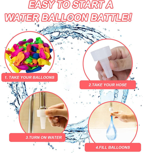 1000 Pack Water Balloons with Refill Kits, Latex Water Bombs for Summer Fun, Kids & Adults