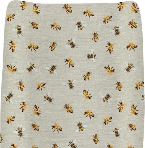 Vintage Bees Changing Pad Covers for Baby Girl Boy Retro Neutral Bees
