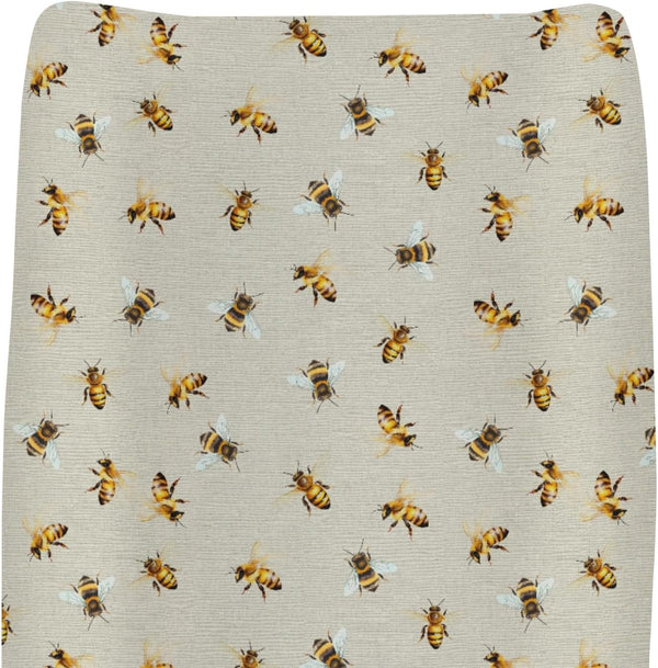 Vintage Bees Changing Pad Covers for Baby Girl Boy Retro Neutral Bees