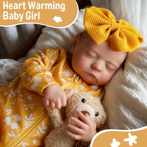 20 inch 3+ ADFO Lifelike Reborn Baby Dolls, Realistic Newborn Real Life Baby Girl Dolls Soft Full Body Vinyl Girl Baby