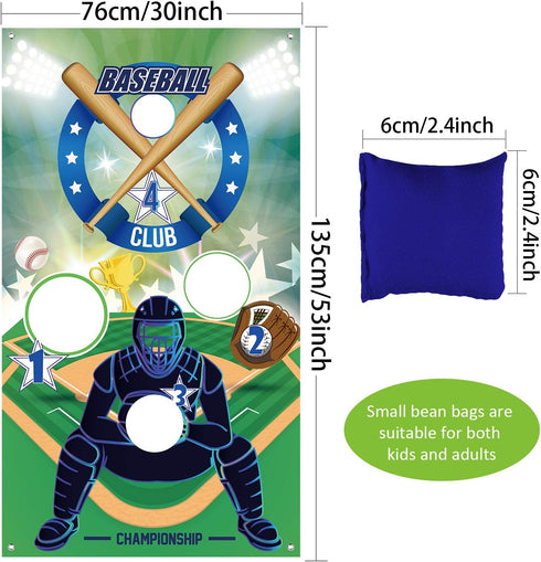 Baseball Toss Games with 3 Bean Bags, Indoor Outdoor Game for Children and Adults Party Decorations