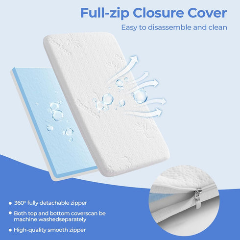 33x20 2" Bassinet Mattress for MikaMicky: Thick Dual Sided Gel Memory Foam Bassinet Mattress Fit for Mika