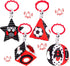 teytoy High Contrast Baby Stroller Toy, Black and White Infant Pattern Rattle, Easy Clip Hanging Toy for Newborns