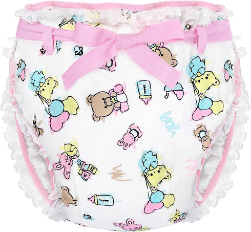 Littleforbig Silky Adult Ribbon Omutsu Diaper Wrap Cover Washable Adjustable Reusable Waterproof