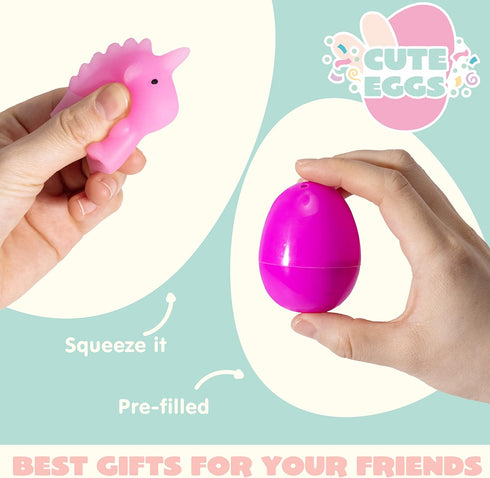 36 JOYIN PCS Prefilled Easter Eggs with Stress Relief Toys, Easter Toys for Egg Hunt, Basket Stuffers, Party Favors