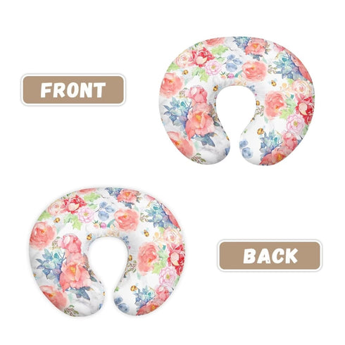 Kathyboom Pink Flower Breastfeeding Pillowcase for Nursing Mom, Ultra Soft Fabric Replacement Pillowcase for Nursing