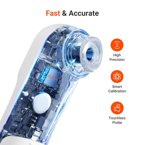3-in-1 3-Color 40 PT9L, iHealth Infrared Digital Thermometer for Adults and Kids, Baby Thermometer with Mode & Prompt