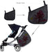 Portable Side Sling Stroller Cargo Net, Non-Slip Adjustable Straps, Storage Mesh Bag for Food and Fruit