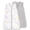 TILLYOU Sleep Sack 6-12 Months - 0.5 TOG Baby Wearable Blanket with 2-Way Zipper, 2 Pack, Gray Grown