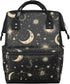 XMNYGJ Diaper Bag Backpack for Women Moon Star Nursing Diaper Backpack Waterproof Travel