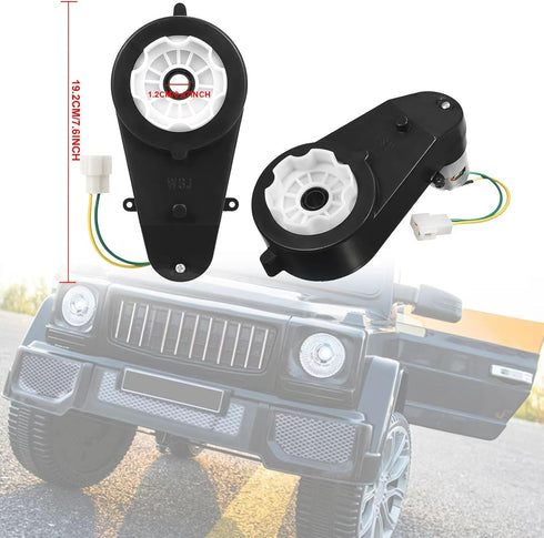 2 Pcs Kids Ride On Car Gearbox, 550 24V Motor 40000RPM, Electric Motor Gearbox for Children Ride On Toys