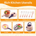 Zero Zoo 60Pcs Set Sets, Kids Mini Play Kitchen Accessories, Pretend Cooking Play with Cookware, Tableware & Fruit