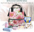 FHEDVBN Backpack Mummy Backpacks Daypack Pink Flowers Diaper Bag for Women Multifunction Waterproof for Mom Dad, Large