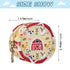YETTASBIN Farm Animals Portable Pacifier Holder Case with Metal Hook Buckle & Zipper for Diaper Bag and Stroller