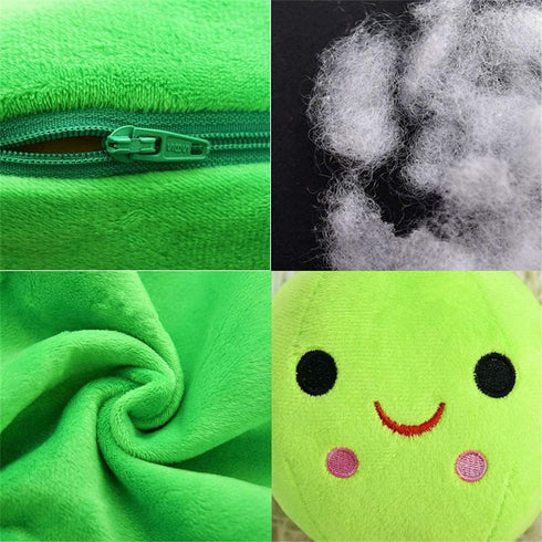 Beans,9.8''/25cm) AOQI Giant Peas in A Pod Plush Toy Pea Pod Pillow Cute Pea Stuffed Toys Plant Doll Various Sizes