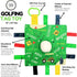 Baby Jack & Co 10x10” Golf Sports Lovey Sensory Plush Blanket - Tag Toys for Babies - Baby Stroller Toys - Learn Shapes, Letters & Colors - Perfect Baby Ball Toy & Baby Sports Gift